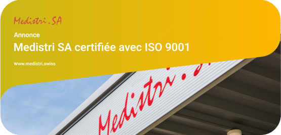 Medistri SA certifiée avec ISO 9001